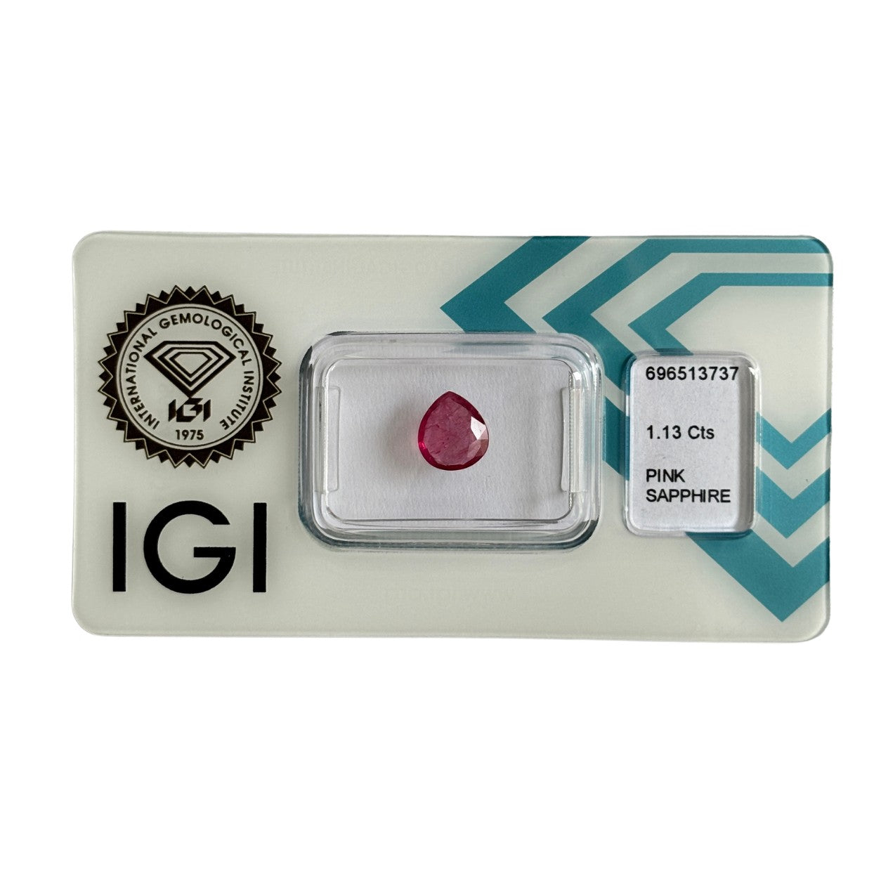Natürlicher tief purpur-rosa Saphir, Pear Mixed Cut, 1,13 ct, zertifizierter Edelstein für hochwertigen Schmuck.