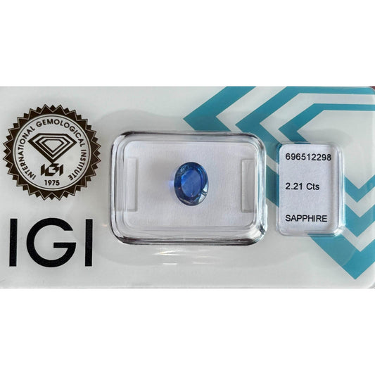 Natürlicher Saphir - 2,21 ct | Oval Cabochon Cut | Tief Purpur-Blau