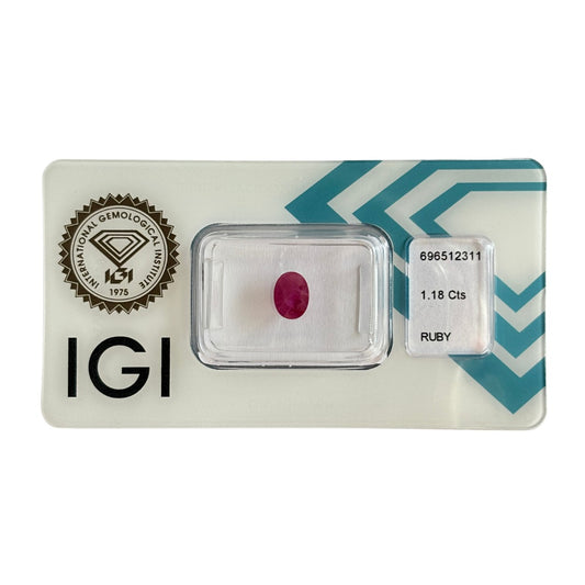 Natürlicher tief purpur-rosa roter Rubin, Oval Mixed Cut, 1,18 ct, zertifizierter Edelstein für hochwertigen Schmuck
