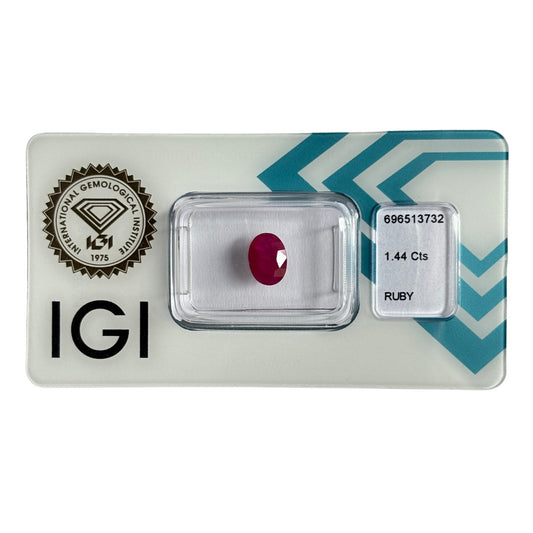 Natürlicher tief purpur-rosa roter Rubin, Oval Mixed Cut, 1,44 ct, zertifizierter Edelstein für hochwertigen Schmuck