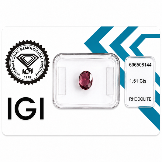 Natürlicher Rhodolith - 1,51 ct | Oval Mixed Cut | Tief Purpurrosa