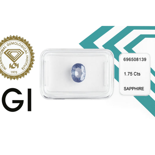 Natürlicher Saphir - 1,75 ct | Oval Mixed Cut | Purpur-Blau
