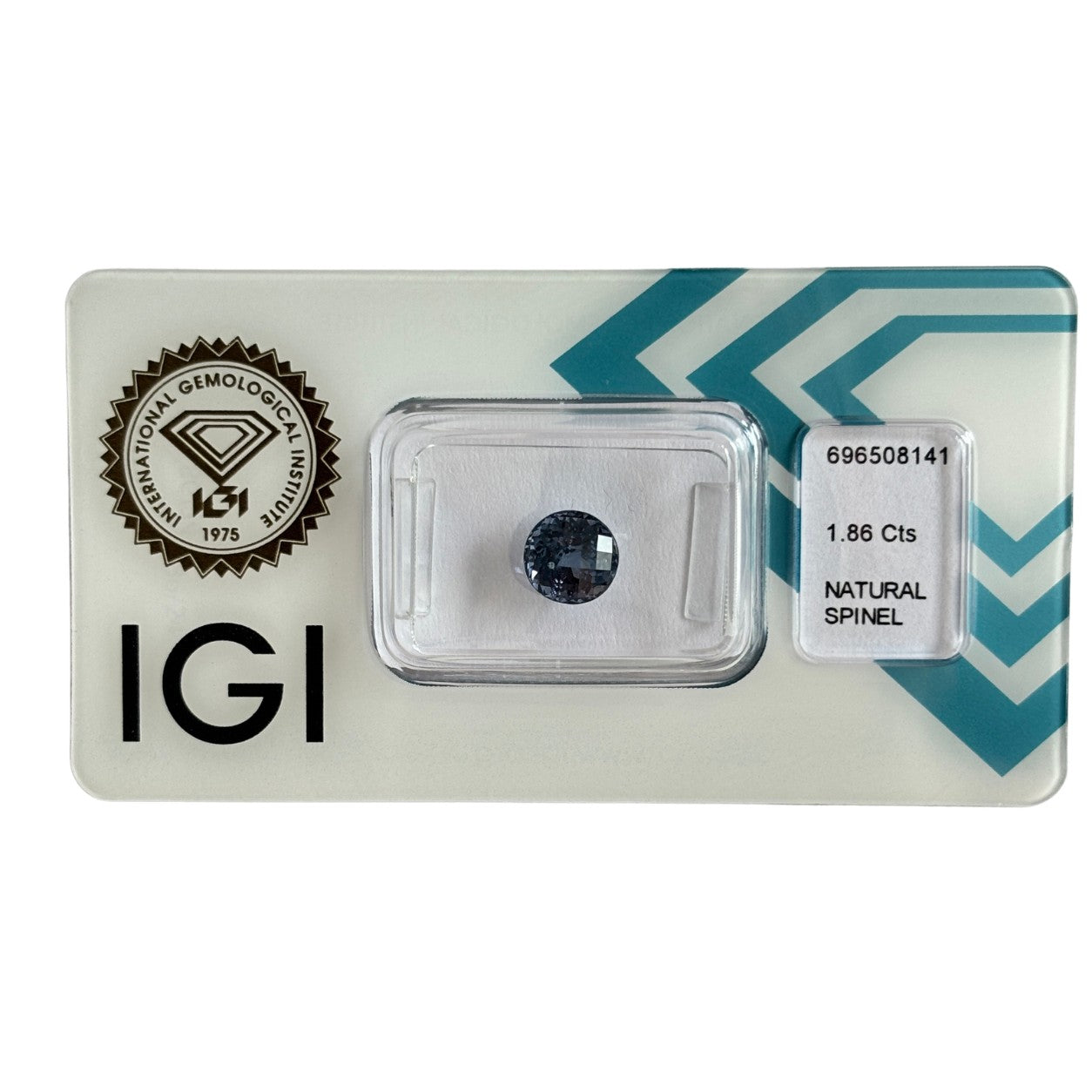 Natürlicher violettblauer Spinell, rund MIxed Cut, 1,86 ct, zertifizierter Edelstein für hochwertigen Schmuck.