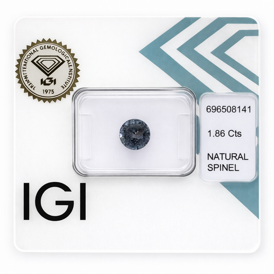 Natürlicher Spinell - 1,86 ct | Round Mixed Cut | Violettblau