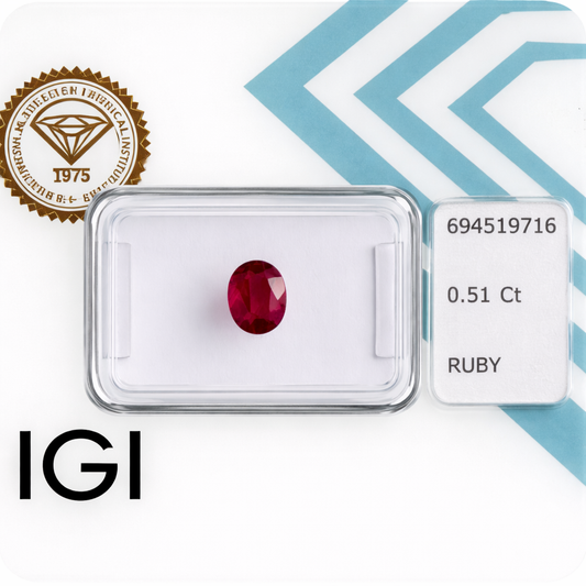 Natürlicher Rubin – 0,66 ct | Oval Mixed Cut | Purpurrosa-Rot