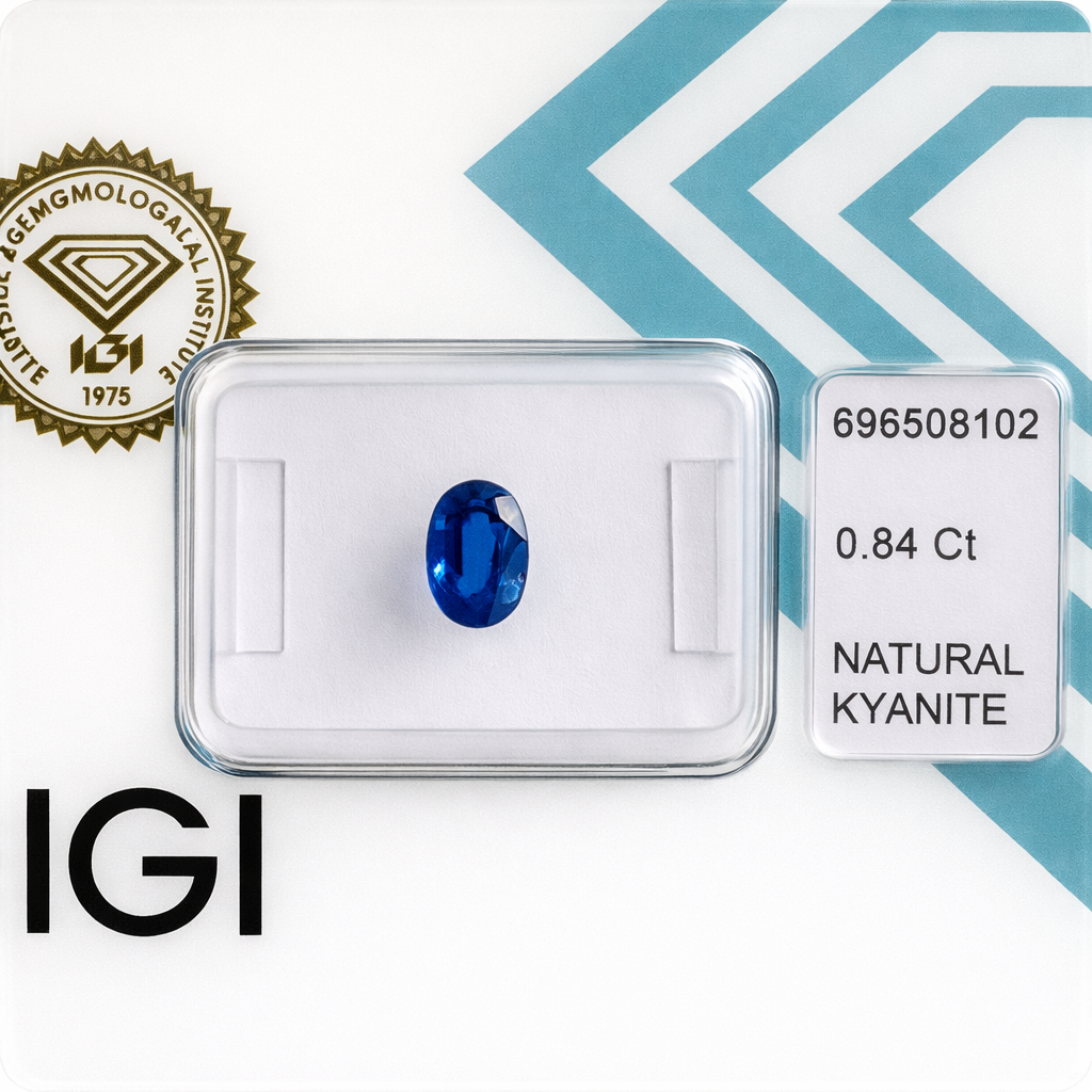 Natürlicher Kyanit - 0,84 ct | Oval Mixed Cut | Tiefblau