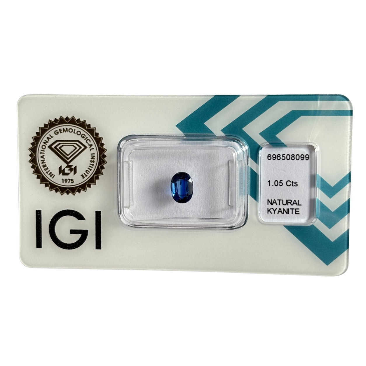 Natürlicher tiefblauer Kyanit, oval Mixed Cut, 1,05 ct, zertifizierter Edelstein für hochwertigen Schmuck.