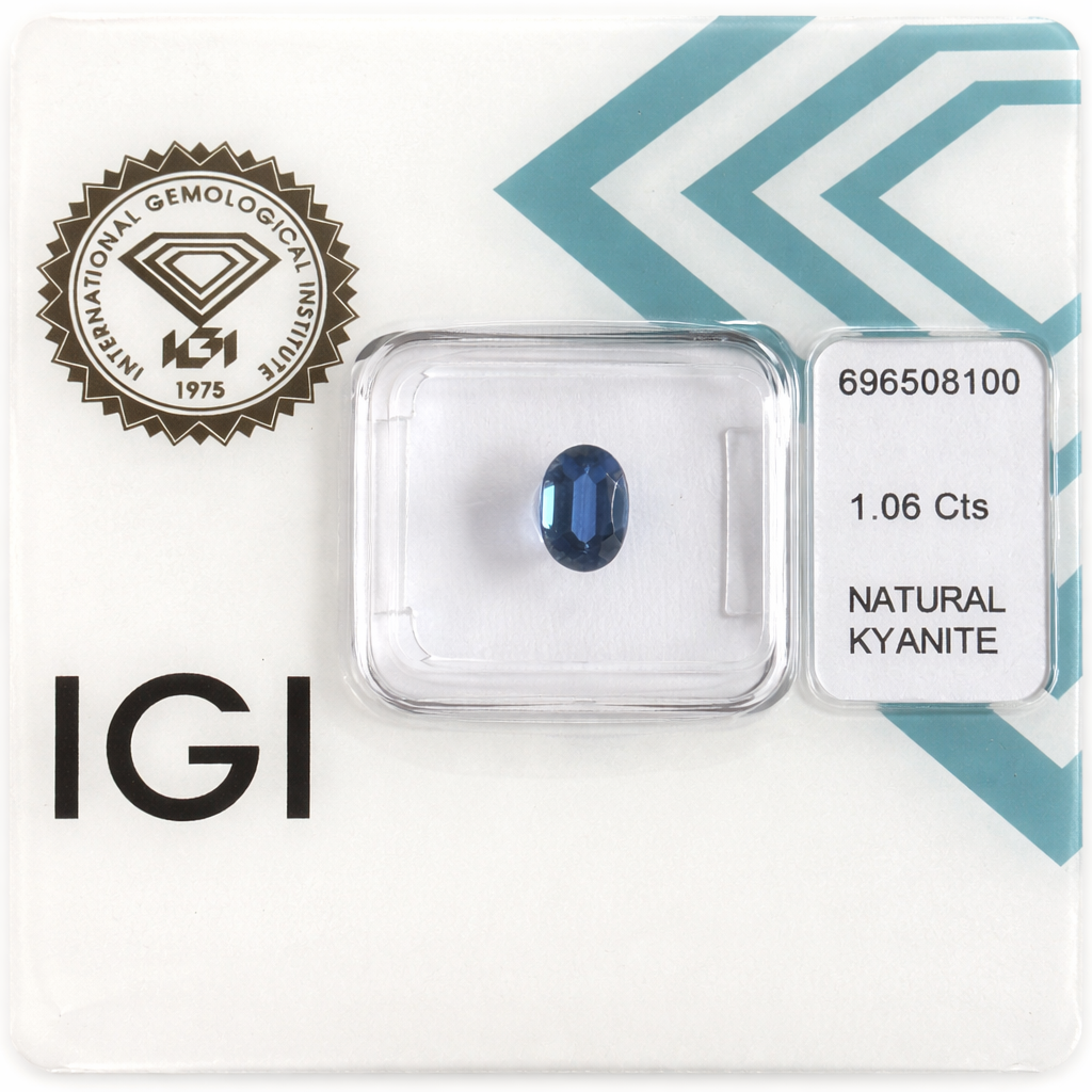 Natürlicher Kyanit - 1,06 ct | Oval Mixed Cut | Tiefblau