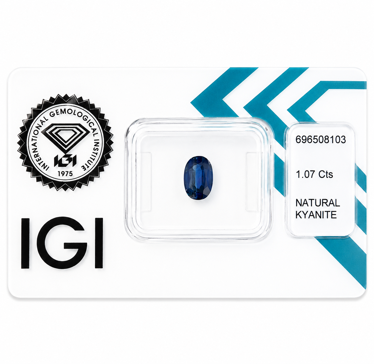 Natürlicher Kyanit - 1,07 ct | Oval Mixed Cut | Tiefblau