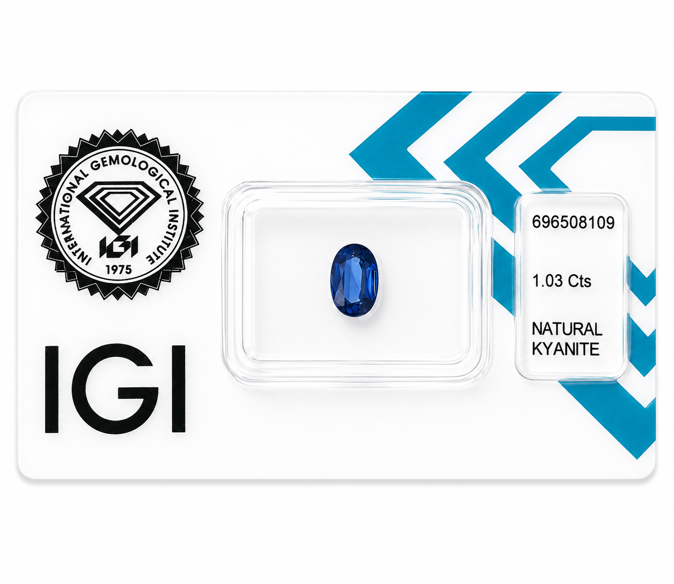 Natürlicher Kyanit - 1,03 ct | Oval Mixed Cut | Tiefblau