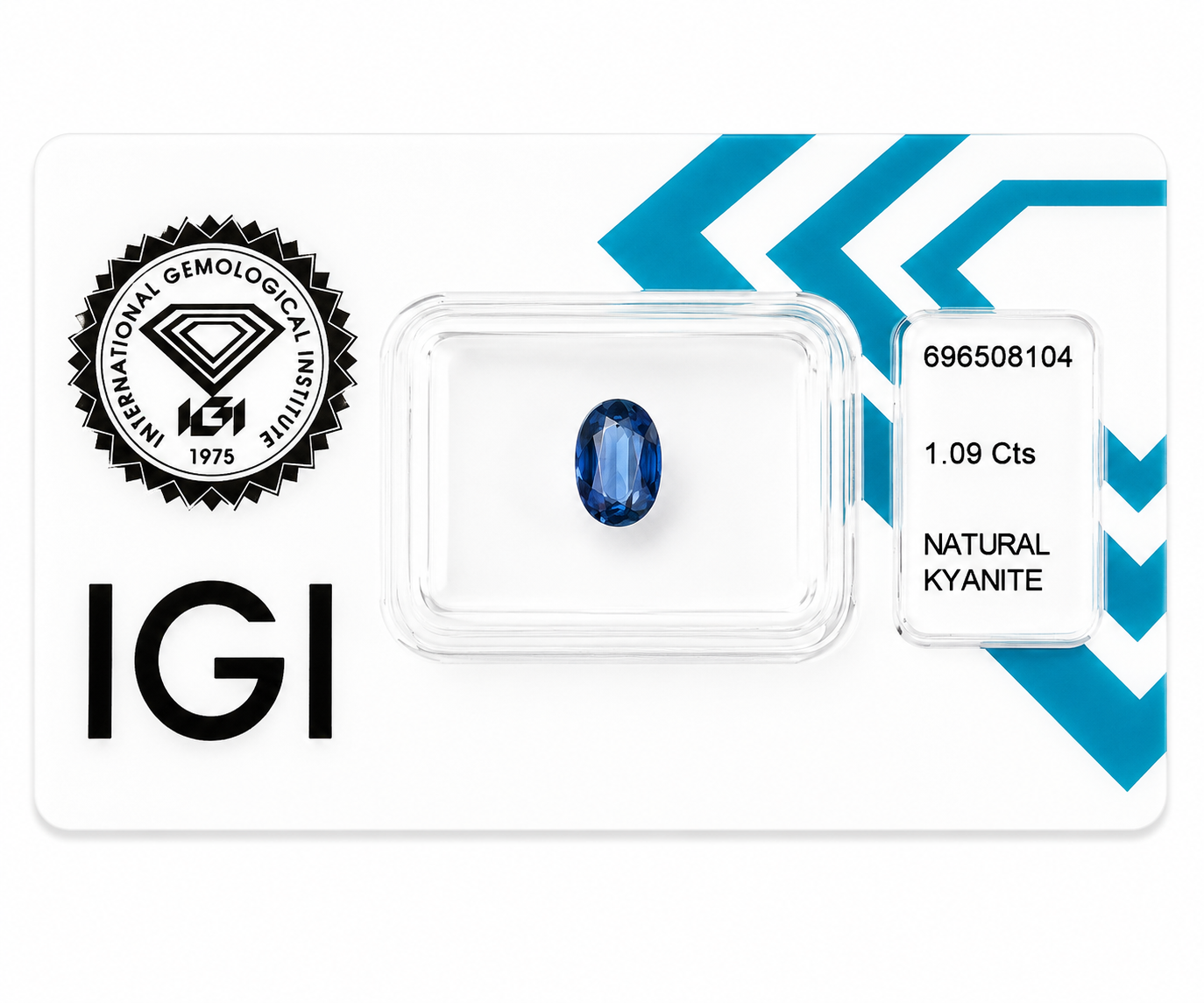 Natürlicher Kyanit - 1,09 ct | Oval Mixed Cut | Tiefblau