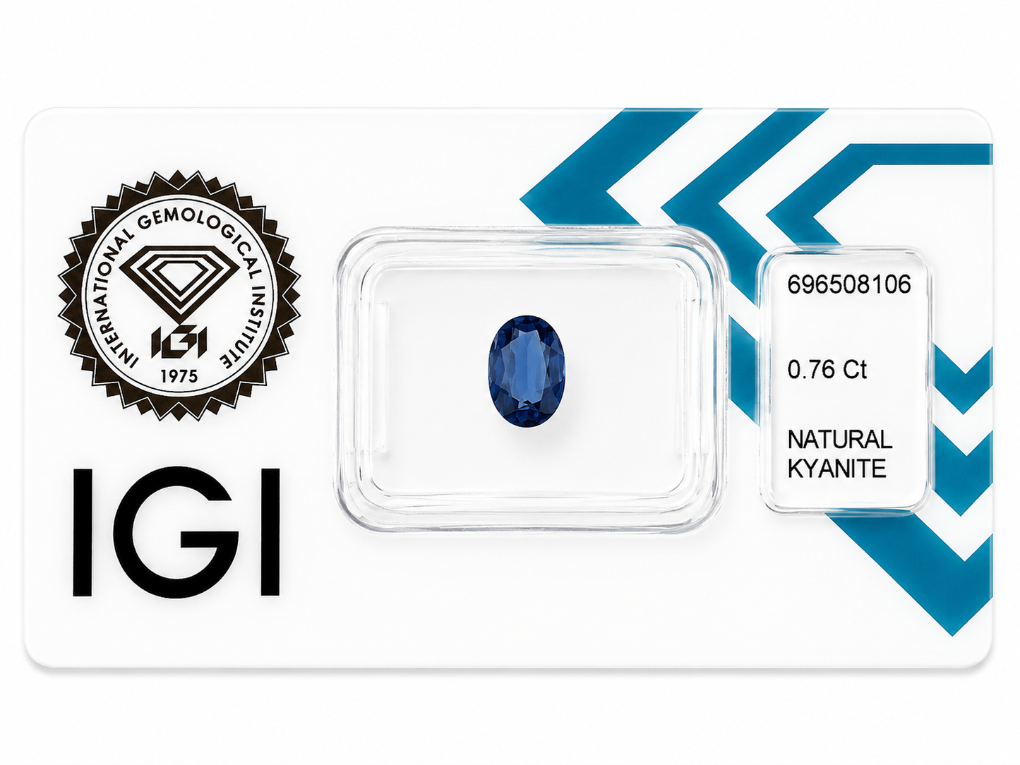 Natürlicher Kyanit - 0,76 ct | Oval Mixed Cut | Tiefblau
