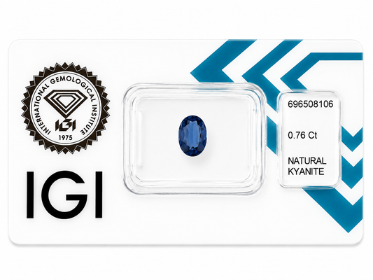 Natürlicher Kyanit - 0,76 ct | Oval Mixed Cut | Tiefblau