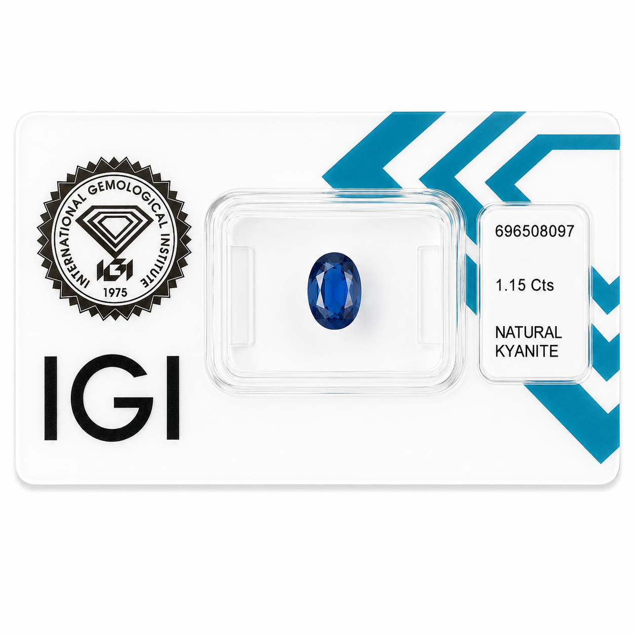 Natürlicher Kyanit - 1,15 ct | Oval Mixed Cut | Intensives Tiefblau
