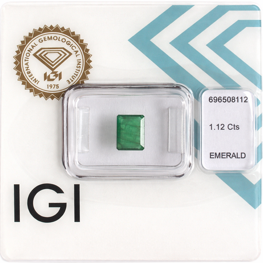 Natürlicher Smaragd - 1,12 ct | Emerald Cut | Tief Blau-Grün