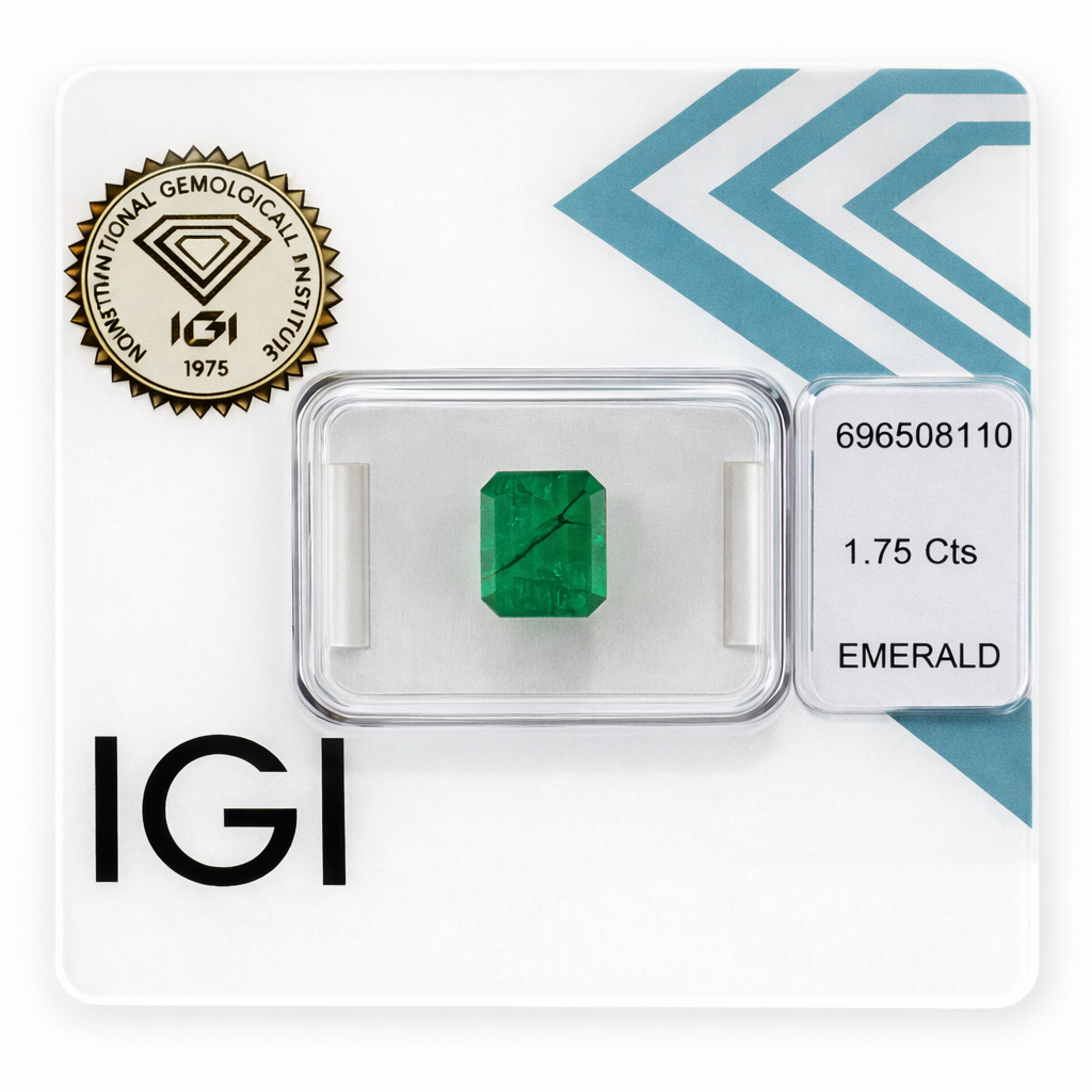 Natürlicher Smaragd - 1,75 ct | Emerald Cut | Tief Blau-Grün