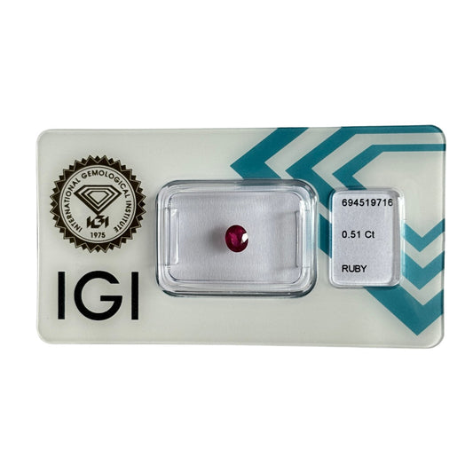 Natürlicher tief purpur-roter Rubin, Oval Mixed Cut, 0,51 ct, zertifizierter Edelstein für hochwertigen Schmuck