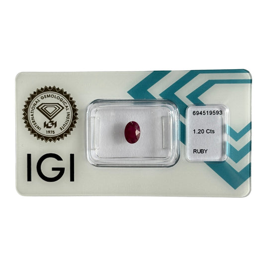 Natürlicher tief purpur-roter Rubin, Oval Mixed Cut, 1,20 ct, zertifizierter Edelstein für hochwertigen Schmuck