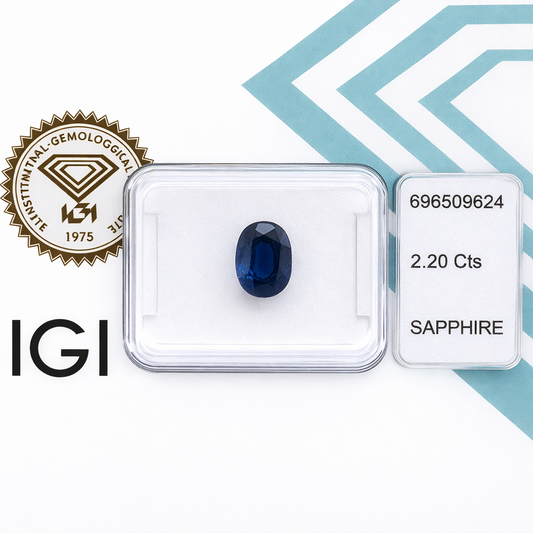 Natürlicher Saphir - 2,20 ct | Oval Mixed Cut | Tief Blau