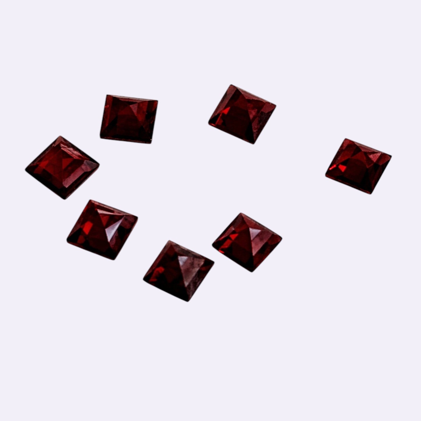 Natürlicher Granat - 0,39 ct | Square Cut | Rot