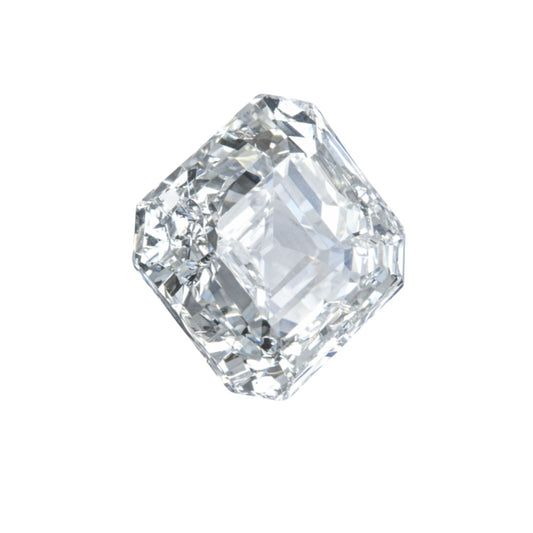 Natürlicher Diamant, Square Emerald Cut, 0,70 ct, Farbe G, VS2, zertifizierter Edelstein für hochwertigen Schmuck, Detailaufnahme Front.