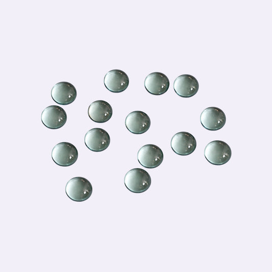 Natürlicher Apatit – 0,23 ct / Stück | Round Cabochon | Zartes Grünlich-Blau | Set aus 15 Stück