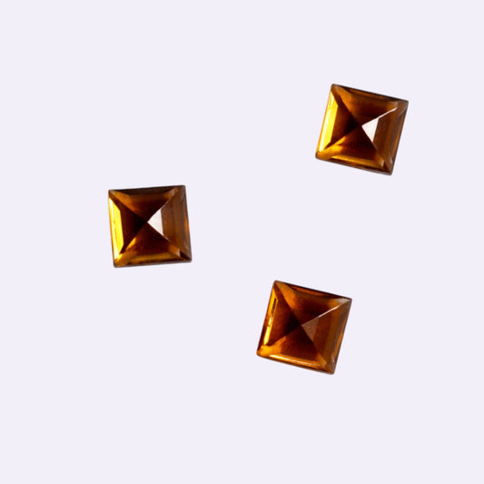 Natürlicher Citrin - 0,14 ct | Carré-Schliff | Orange