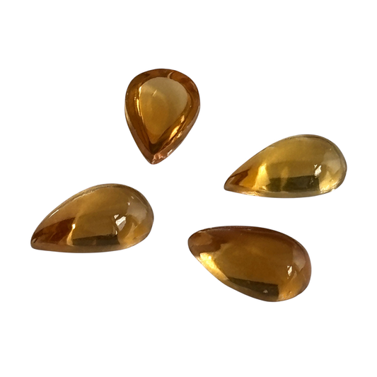Natürlicher Citrin orange, Tropfen Cabochon, 4,62 ct, schöner Stein für Schmuck, wird einzeln verkauft.