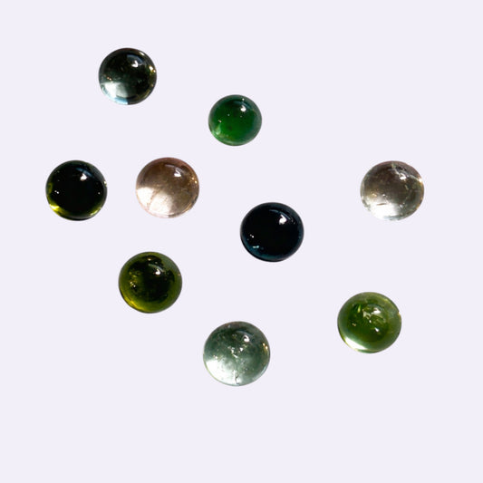 Natürlicher Turmalin – ca. 1,10–1,60 ct | Round Cabochon | Verschiedene Farben (Einzelverkauf)