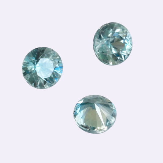 Natürlicher Zirkon – 0,32 ct | Rund | Blau