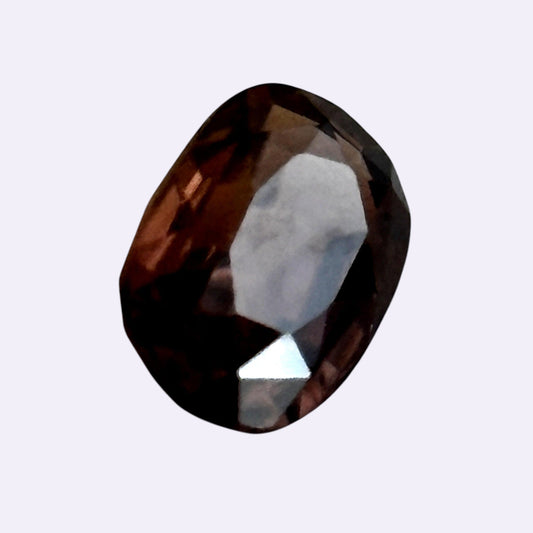 Natürlicher Zirkon – 2,73 ct | Oval | Rauchbraun mit Kupferschimmer