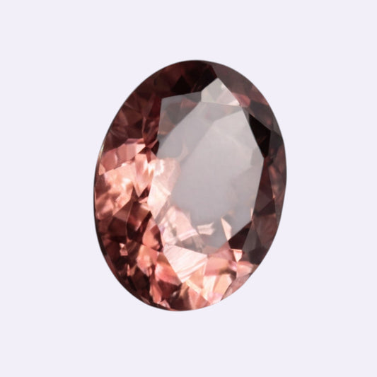 Natürlicher Zirkon – 3,80 ct | Oval | Rosé-Braun