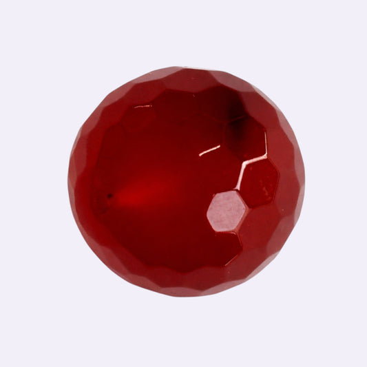 Natürlicher Karneol – 18,62 ct | Kugel wabenartig geschliffen | Bernsteinfarben bis Rot-Orange