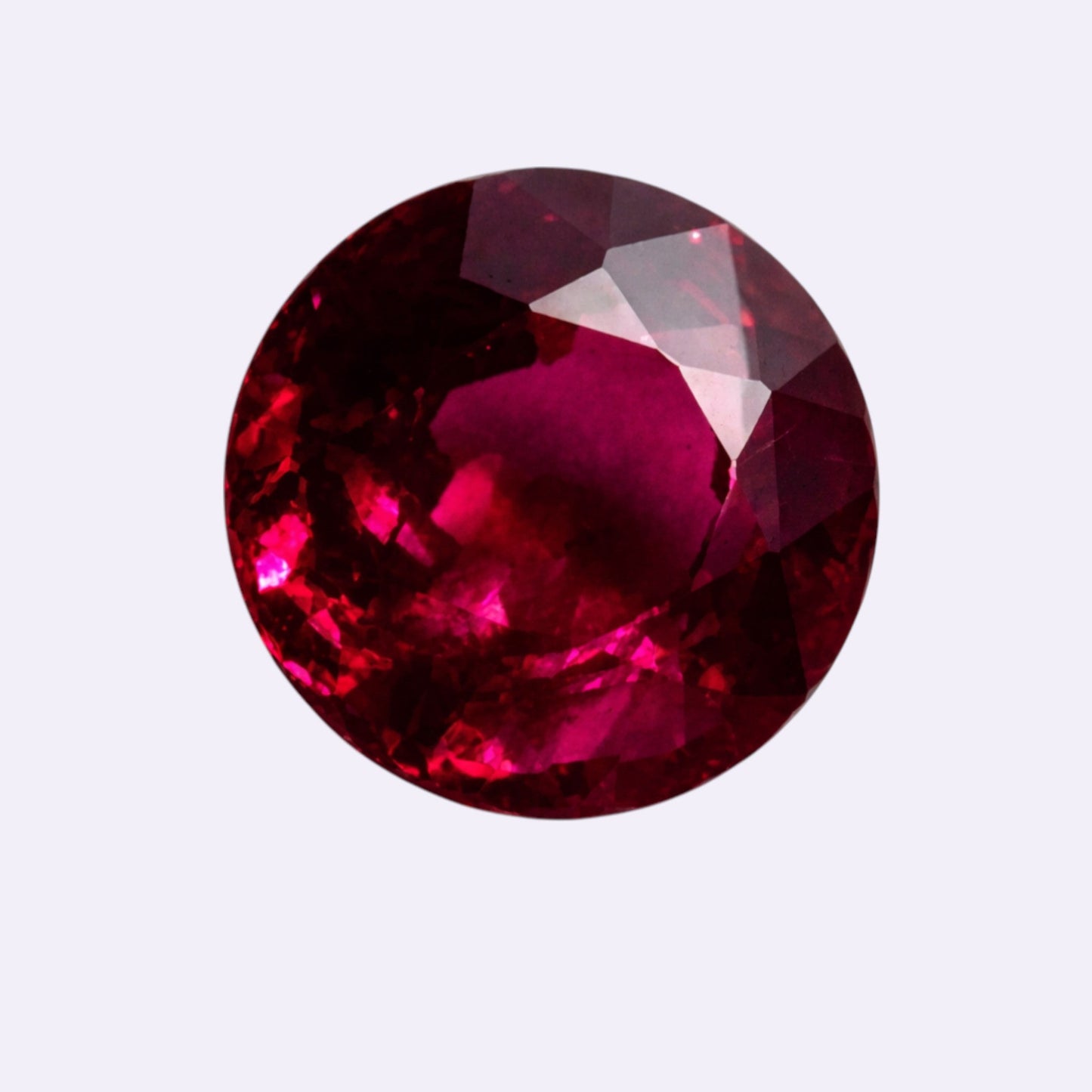 Natürlicher Spinell – 0,72 ct | Rund | Purpur-Rot