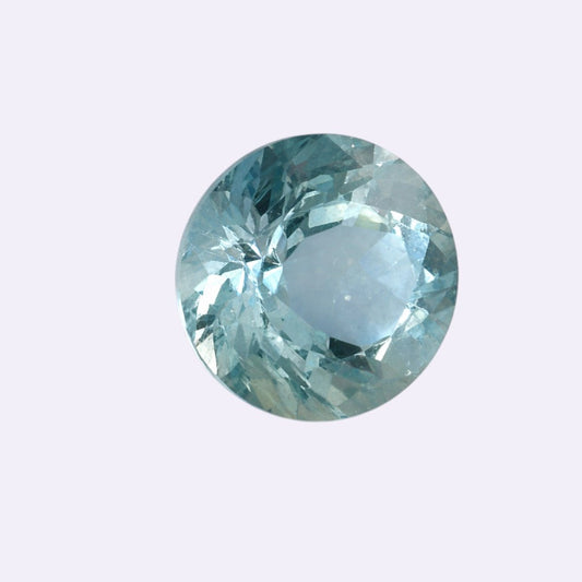 Natürlicher Aquamarin – 0,42 ct | Rund | Hellblau