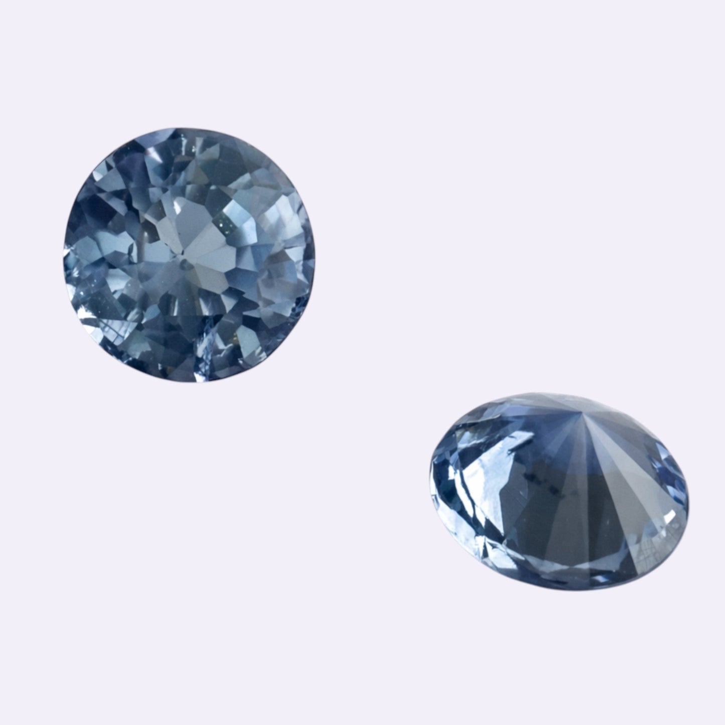 Natürlicher Saphir – ca. 0,67 ct | Rund | Hellblau