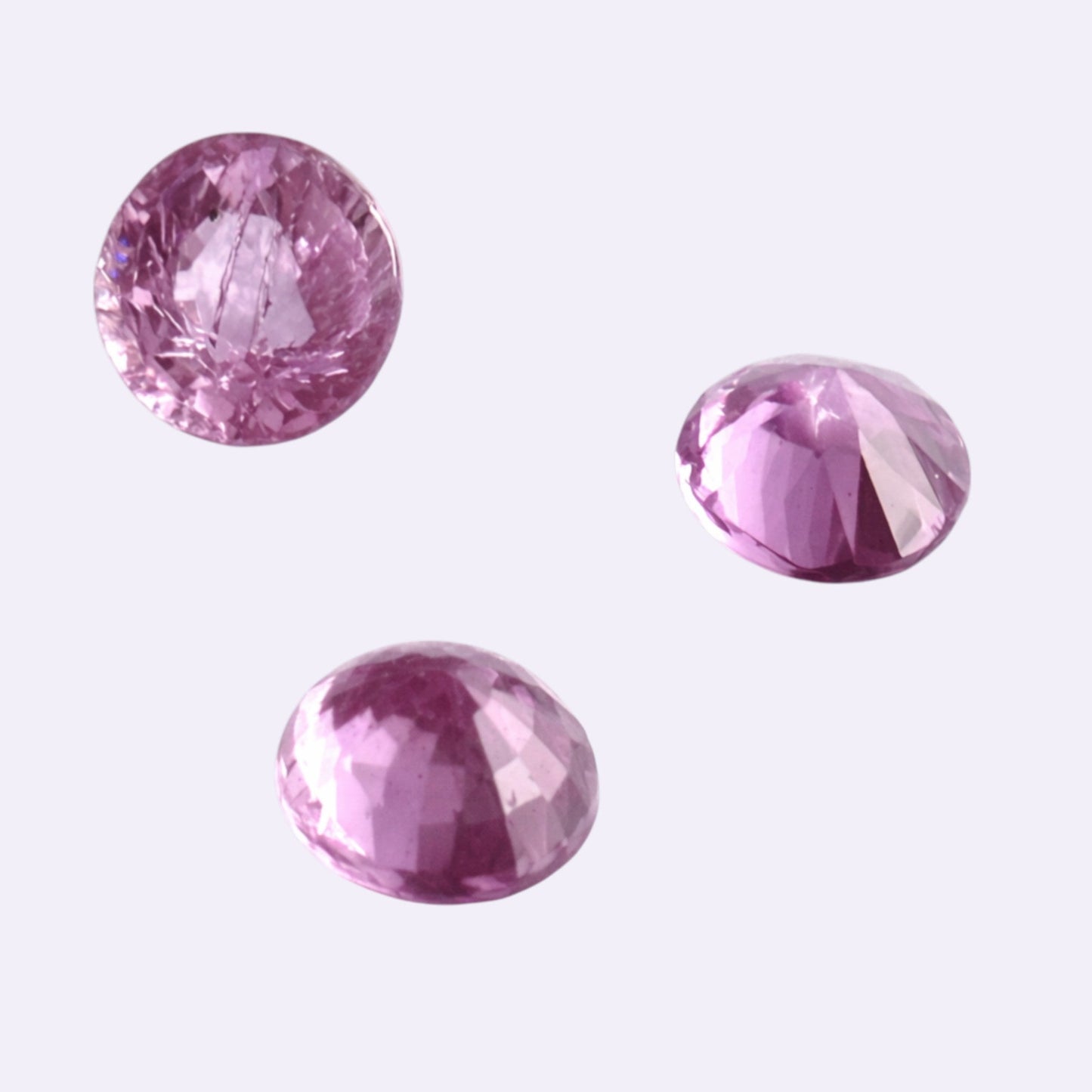 Natürlicher Saphir – ca. 0,37 ct | Rund | Rosa