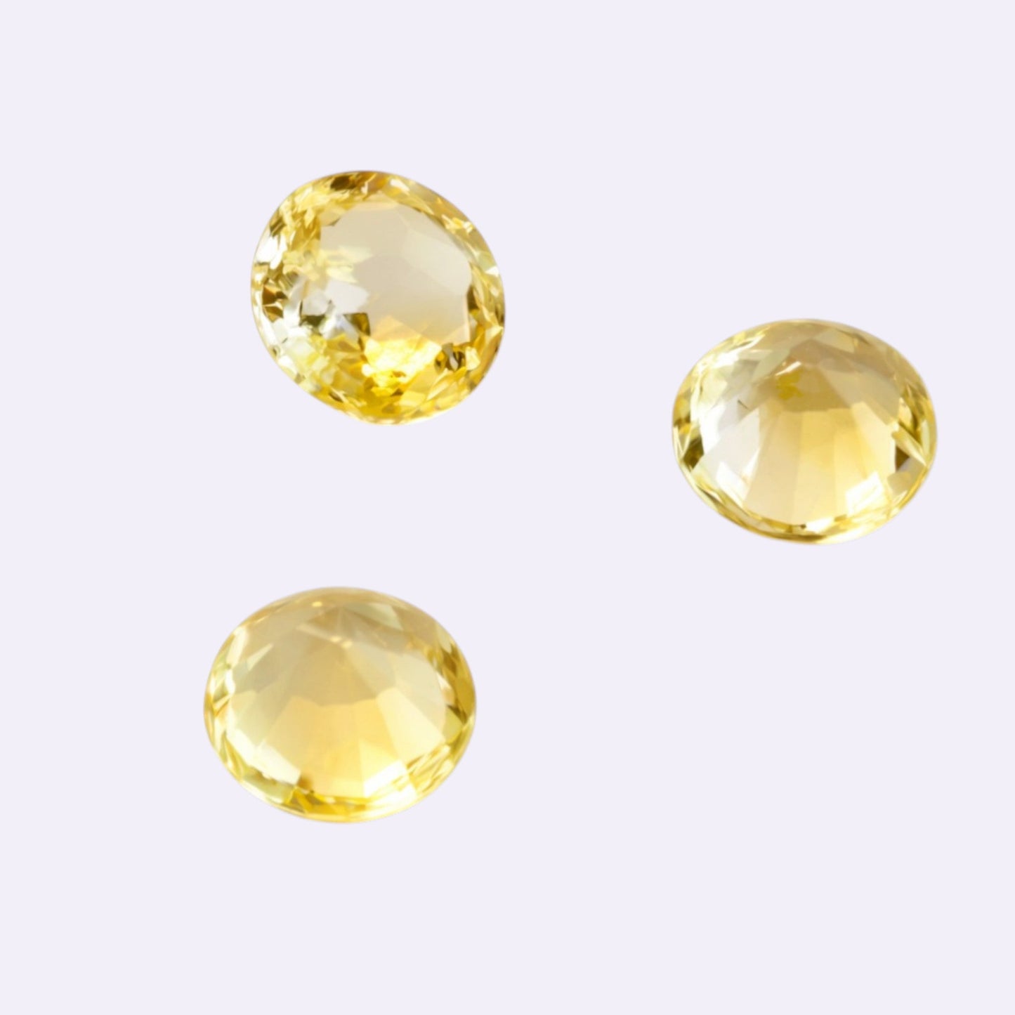 Natürlicher Saphir – ca. 0,25 ct | Rund | Gelb