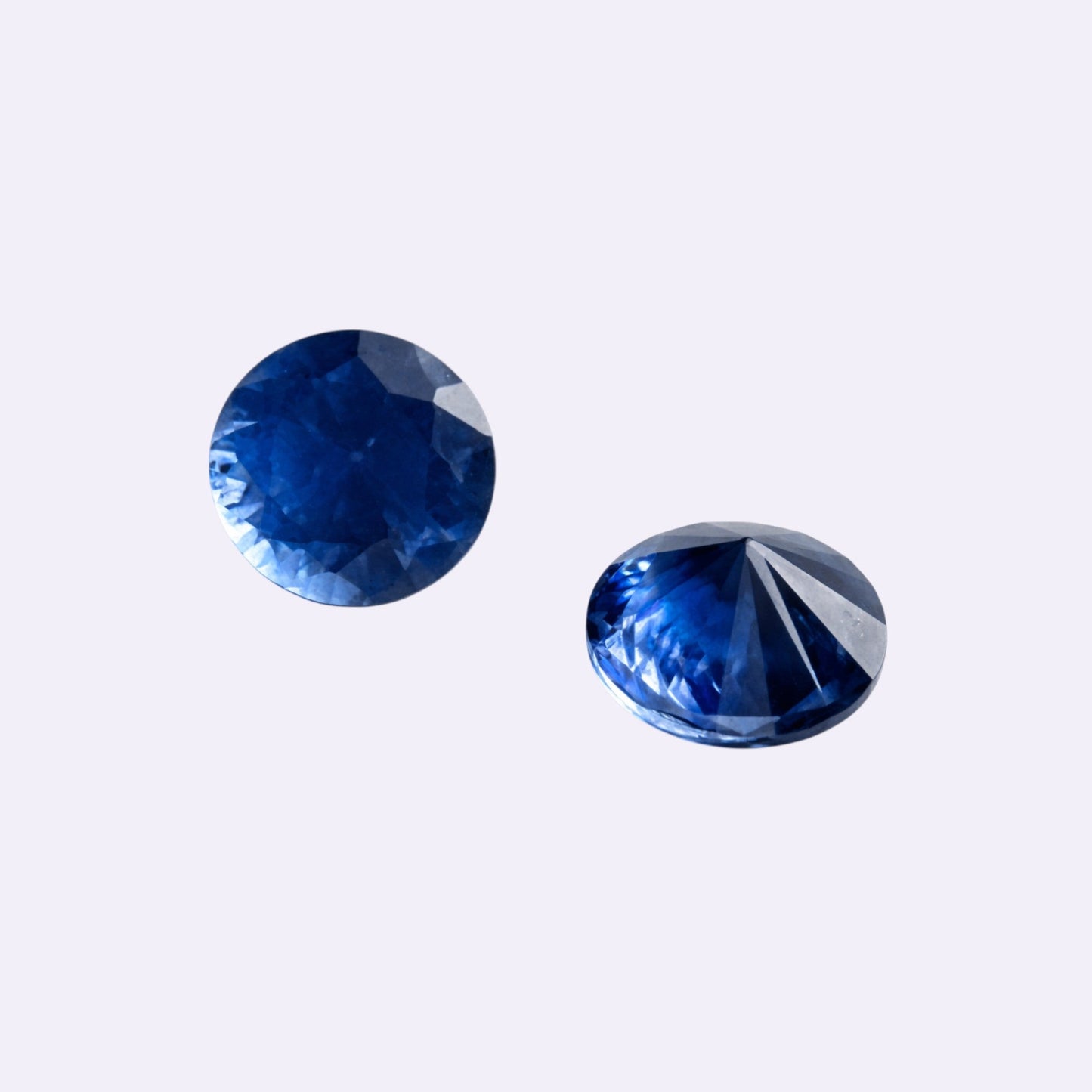 Natürlicher Saphir – 0,26 ct | Rund facettiert | Blau