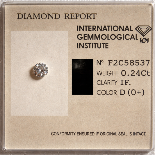 Natürlicher Diamant – 0,24 ct | Round Brilliant | Farbe D | Reinheit IF