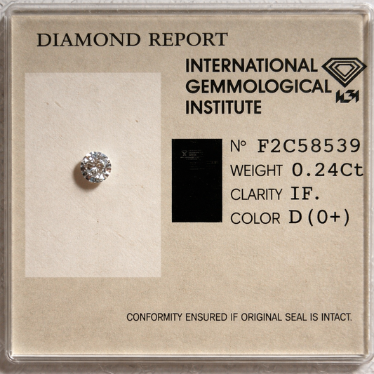 Natürlicher Diamant – 0,24 ct | Round Brilliant | Farbe D | Reinheit IF