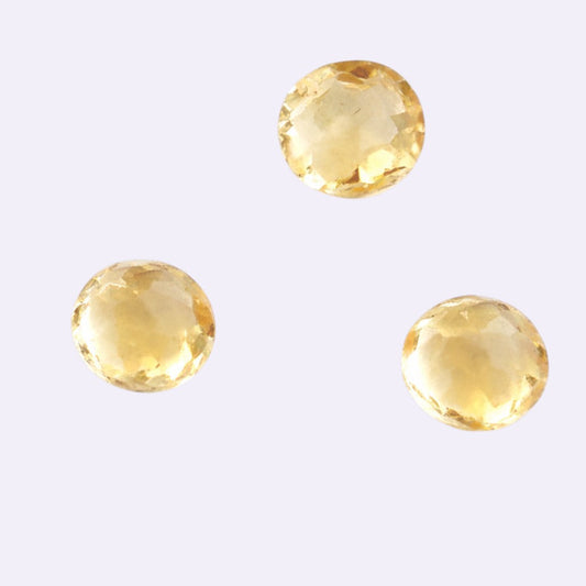 Natürlicher Topas – ca. 0,08 ct | Rund facettiert | Zart Goldgelb