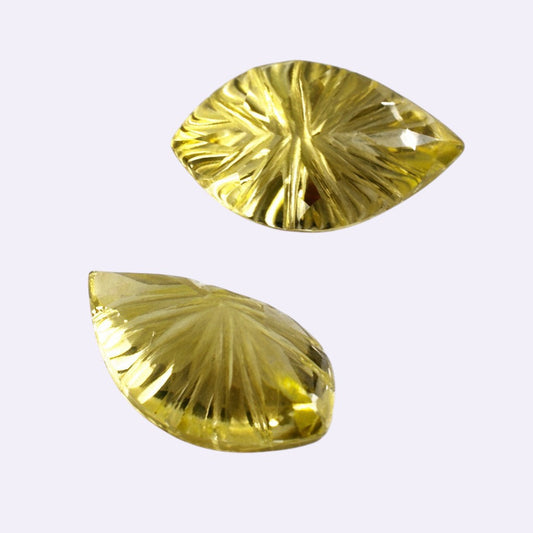 Natürlicher Lemonquarz – ca. 1,37 ct | Tropfen spitz Lasercut | Hellgelb