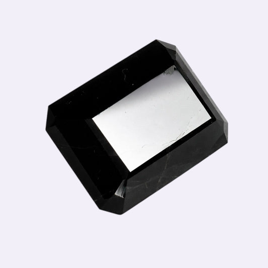 Natürlicher Turmalin (Schörl) – 31,05 ct | Achteck-Baguette | Tief Schwarz