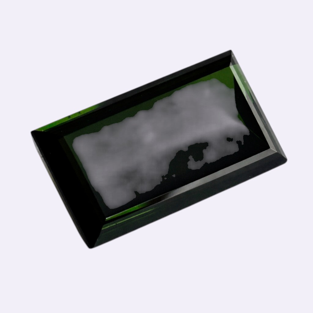 Natürlicher Turmalin – 22,91 ct | Rechteckiger Step-Cut | Tiefgrün