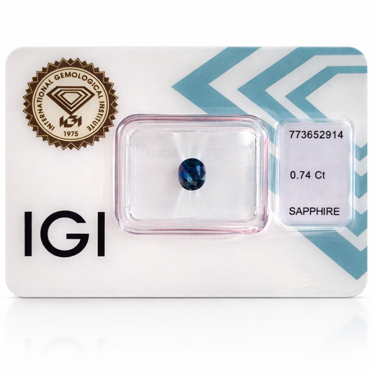 Natürlicher Saphir – 0,74 ct | Oval Mixed Cut | Tiefblau