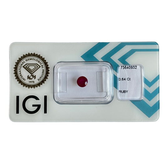 Natürlicher tief purpur-roter Rubin, Rund Mixed Cut, 0,64 ct, zertifizierter Edelstein für hochwertigen Schmuck