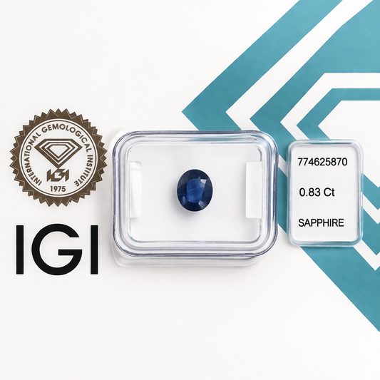Natürlicher Saphir – 0,83 ct | Oval Mixed Cut | Tiefblau