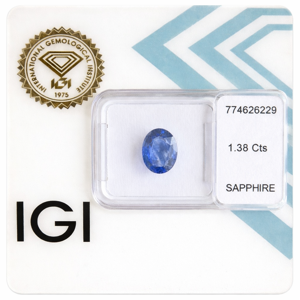 Natürlicher Saphir – 1,38 ct | Oval Mixed Cut | Blau