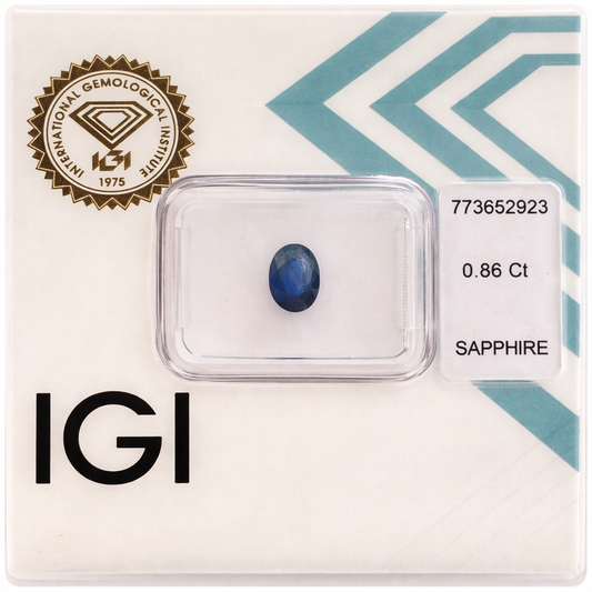 Natürlicher Saphir – 0,86 ct | Oval Mixed Cut | Tief Violettblau
